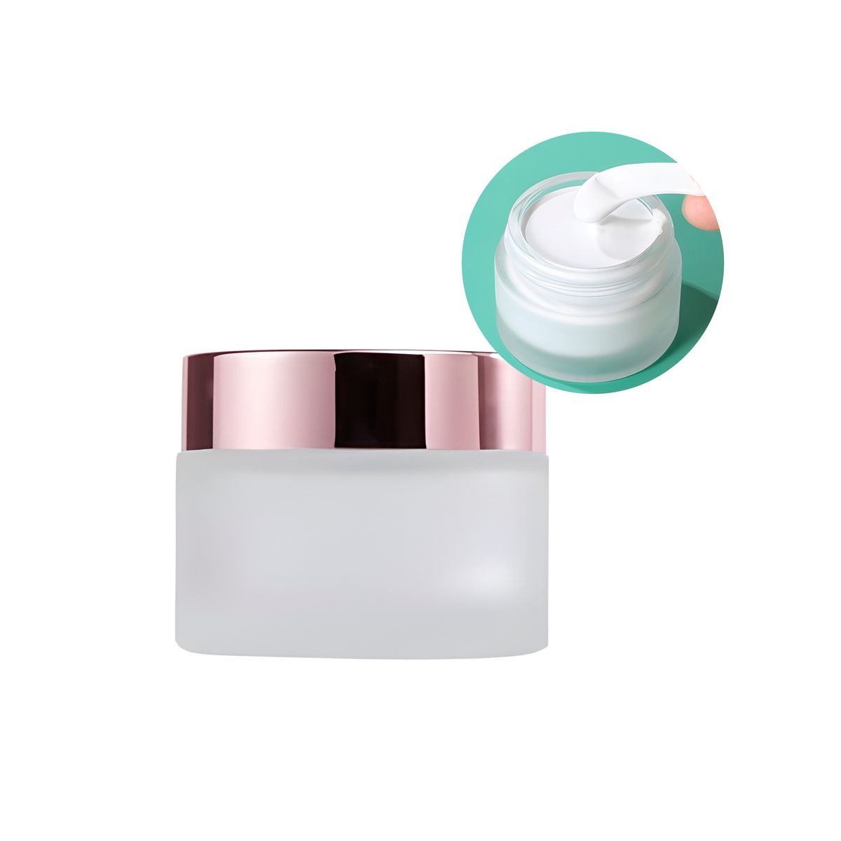 GENERICO - X12 Tarros Esmerilados Para Crema Con Tapa Oro Rosa 30g