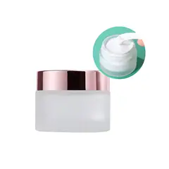 GENERICO - X12 Tarros Esmerilados Para Crema Con Tapa Oro Rosa 30g