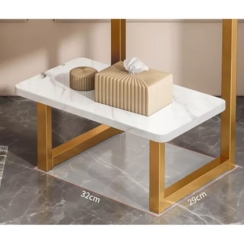 GENERICO - Mesa De Centro Redondo De Fierro Y Madera Living Vanguardia