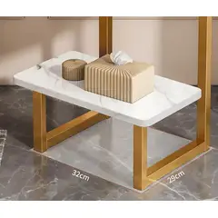 GENERICO - Mesa De Centro Redondo De Fierro Y Madera Living Vanguardia