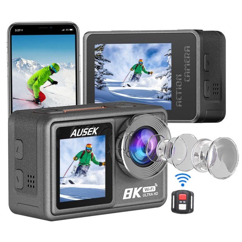 GENERICO - Cámara Deportiva Ausek 8K 50MP UltraHD con Accesorios Acción
