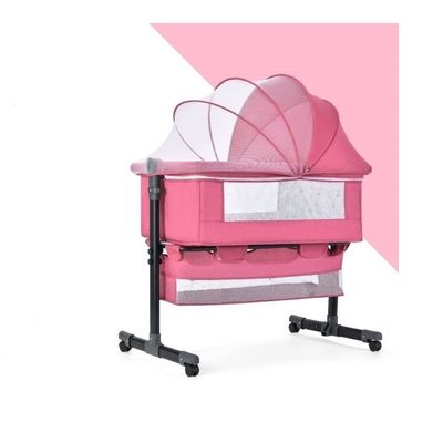 Imagen 2 del producto Cuna Colecho con Colchón Mosquitero y Cesta Rosado