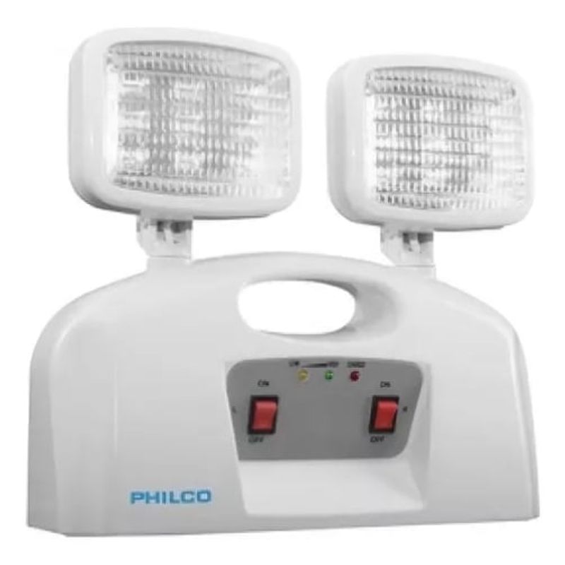 PHILCO - Lampara De Emergencia Led 2 Focos Philco Certificado SEC