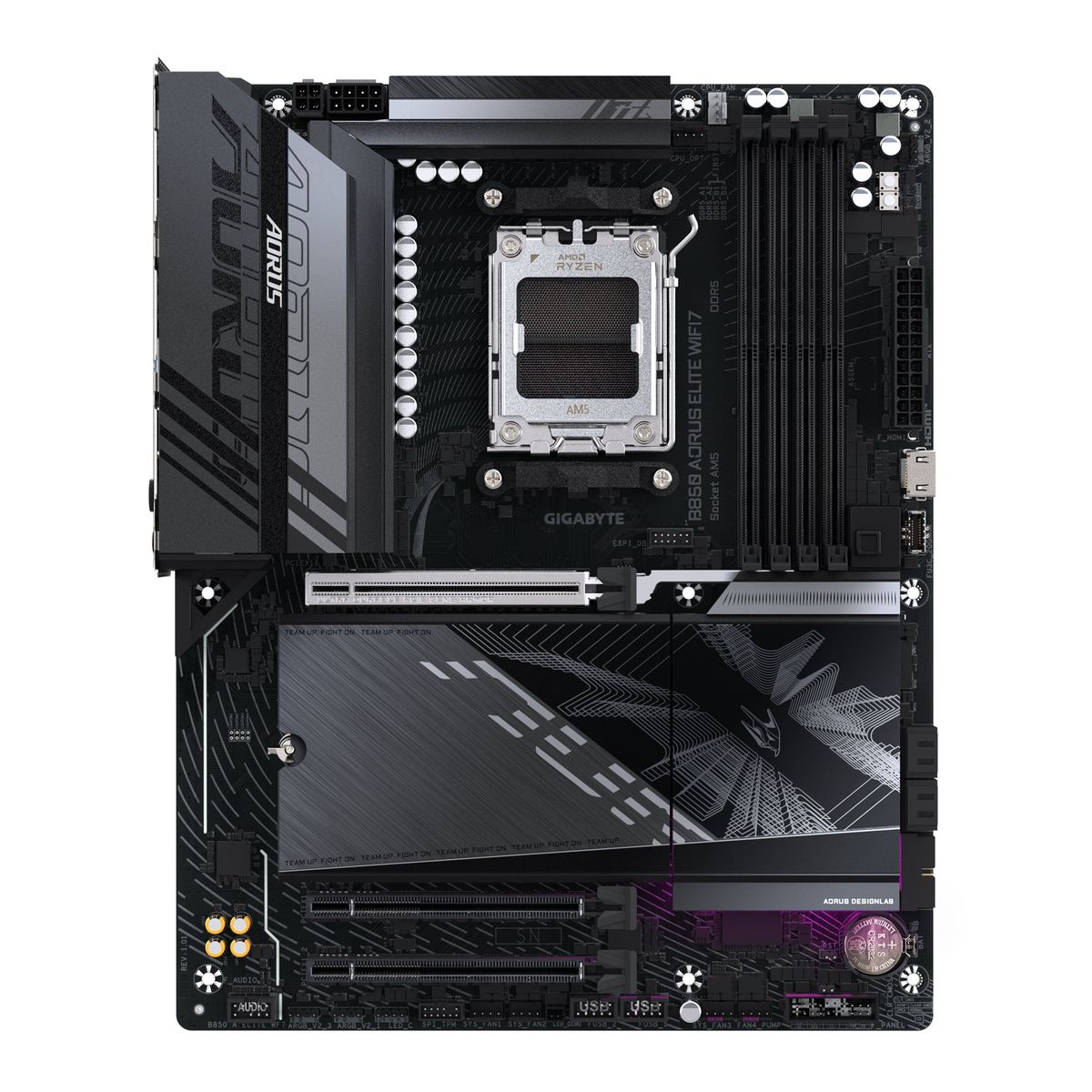 GIGABYTE - Placa Madre GIGABYTE B850 AORUS ELITE WIFI7 Socket AM5 4x DDR5