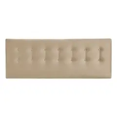 BODEVIR - Respaldo Botone Felpa 15 Plaza Beige