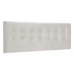BODEVIR - Respaldo Botone Felpa 1.5 Plaza Crudo