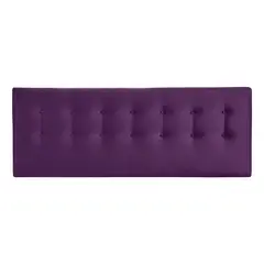 BODEVIR - Respaldo Botone Felpa 1.5 Plaza Morado