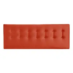 BODEVIR - Respaldo Botone Felpa 1.5 Plaza Naranja