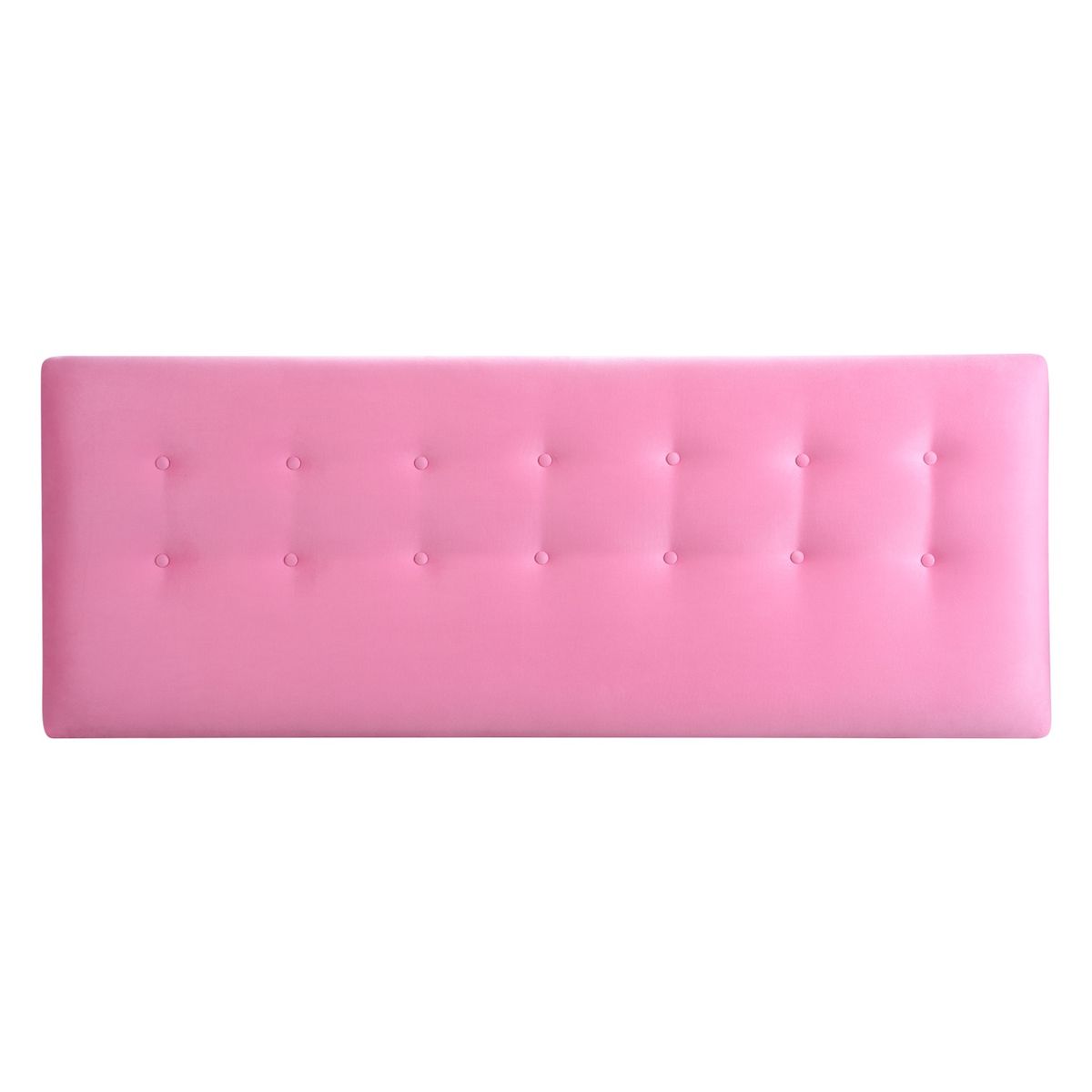 BODEVIR - Respaldo Botone Felpa 1.5 Plaza Rosado