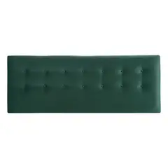 BODEVIR - Respaldo Botone Felpa 1.5 Plaza Verde Botella