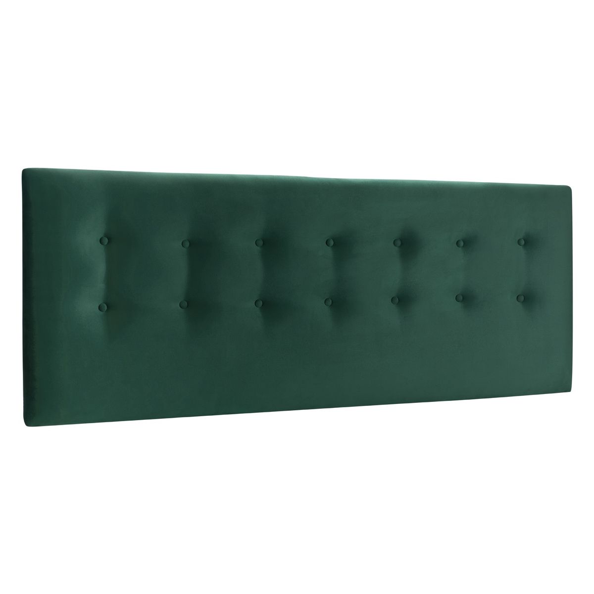 BODEVIR - Respaldo Botone Felpa 1.5 Plaza Verde Botella