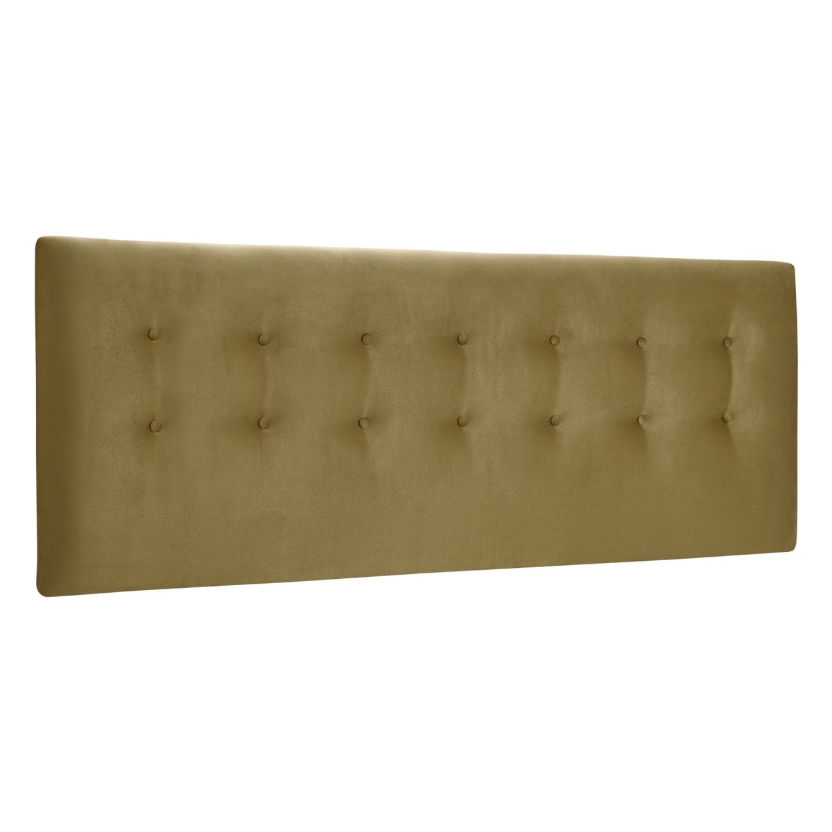 BODEVIR - Respaldo Botone Felpa 1.5 Plaza Verde Musgo