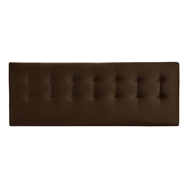 BODEVIR - Respaldo Botone Felpa 2 Plazas Chocolate