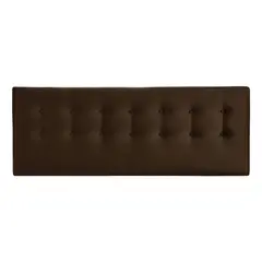 BODEVIR - Respaldo Botone Felpa 2 Plazas Chocolate