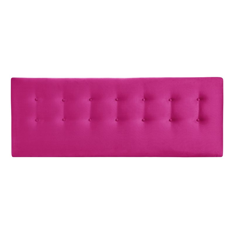 BODEVIR - Respaldo Botone Felpa 2 Plazas Fucsia