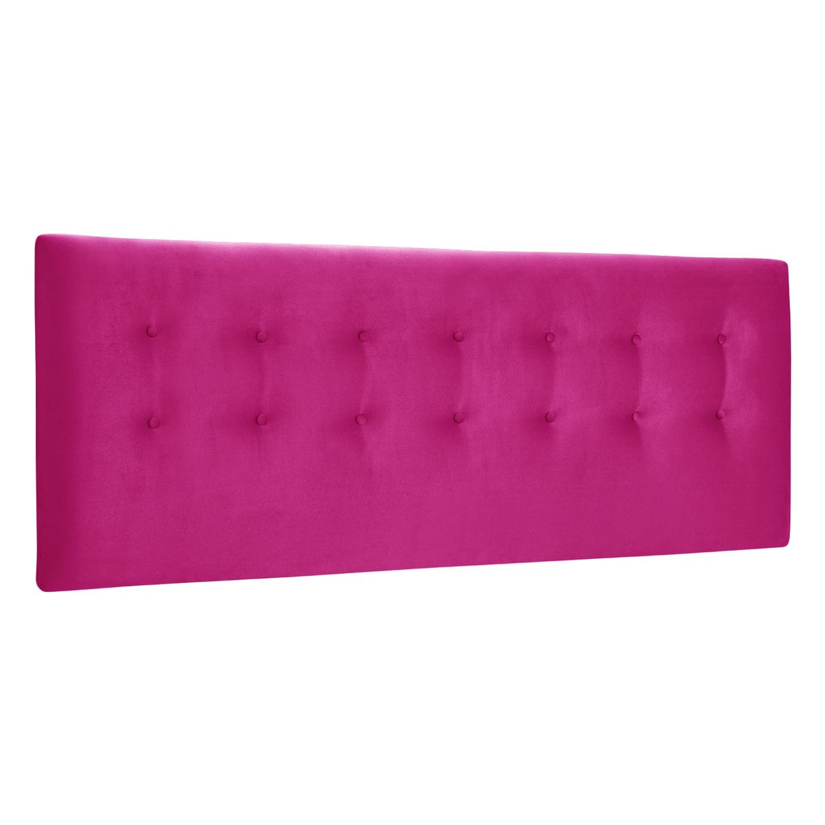 BODEVIR - Respaldo Botone Felpa 2 Plazas Fucsia
