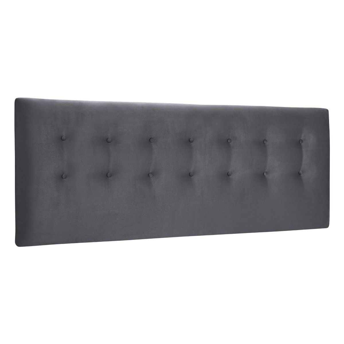 BODEVIR - Respaldo Botone Felpa 2 Plazas Gris