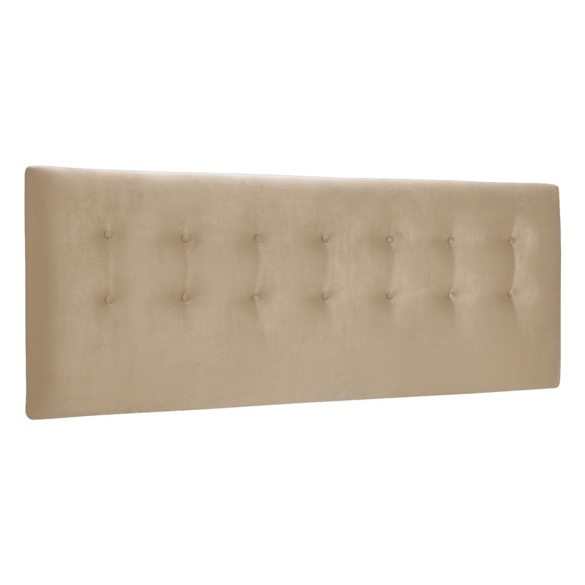 BODEVIR - Respaldo Botone Felpa King Beige