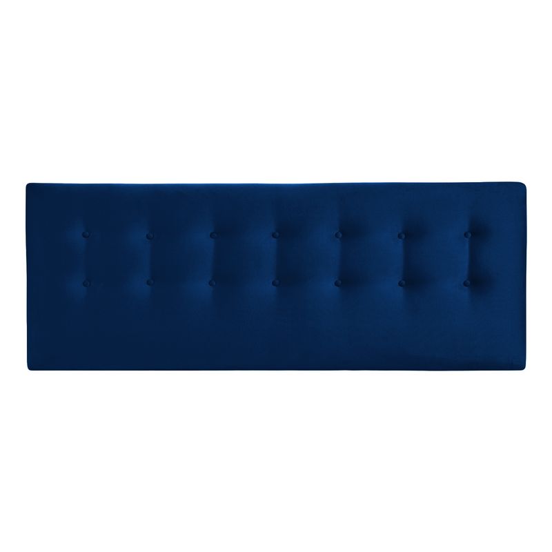 BODEVIR - Respaldo Botone Felpa King Azul Marino
