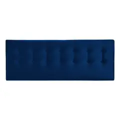 BODEVIR - Respaldo Botone Felpa King Azul Marino