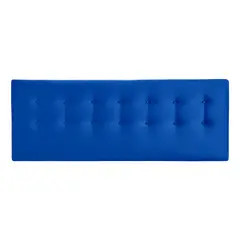 BODEVIR - Respaldo Botone Felpa King Azul Rey