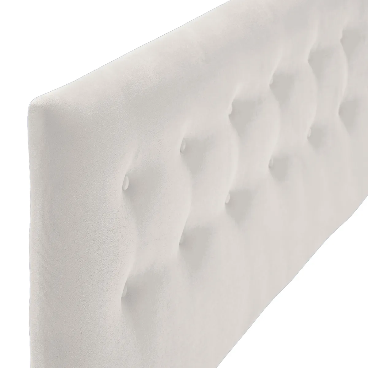 BODEVIR - Respaldo Botone Felpa King Crudo