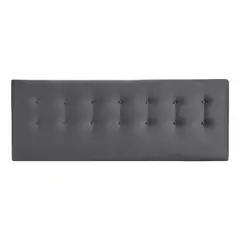 BODEVIR - Respaldo Botone Felpa King Gris