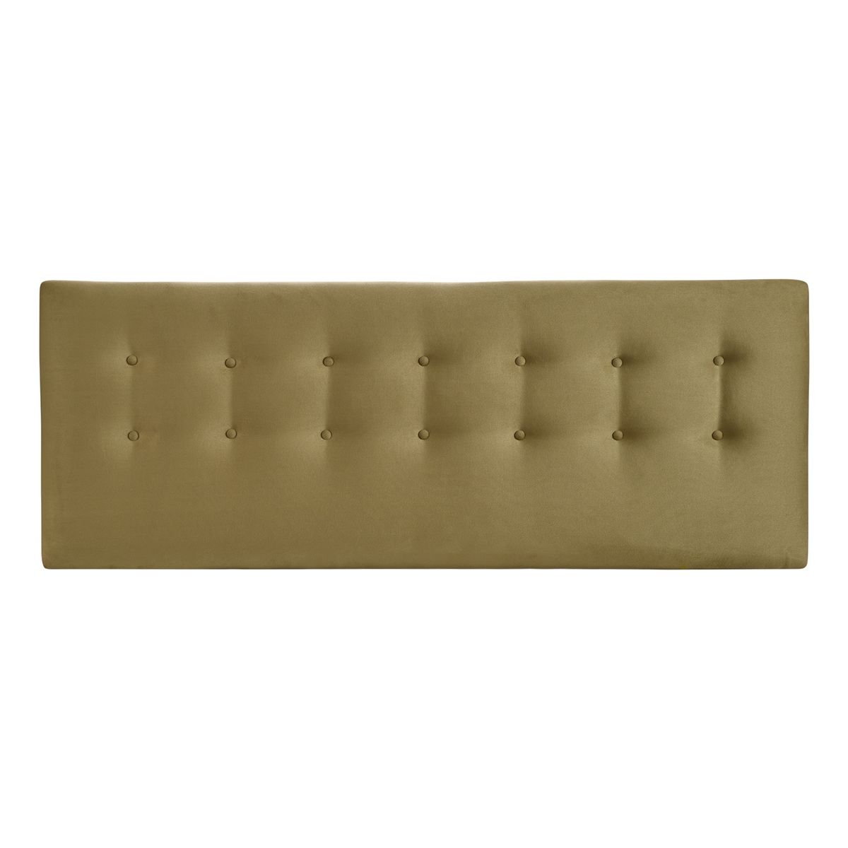 BODEVIR - Respaldo Botone Felpa King Verde Musgo