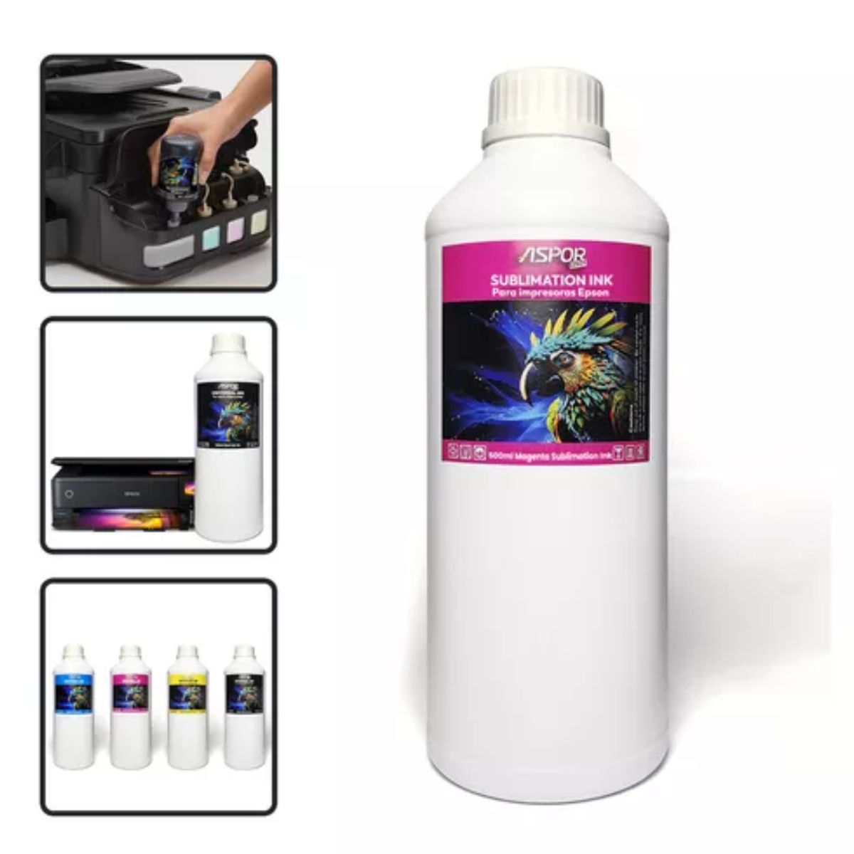GENERICO - Tinta Para Sublimacion 500ml Color Universal Premium Magenta