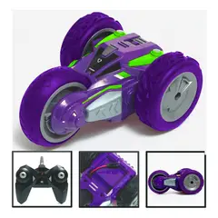 IPLAY - Auto Motor Loco A Control Remoto Recargable Luz Led Morado 360