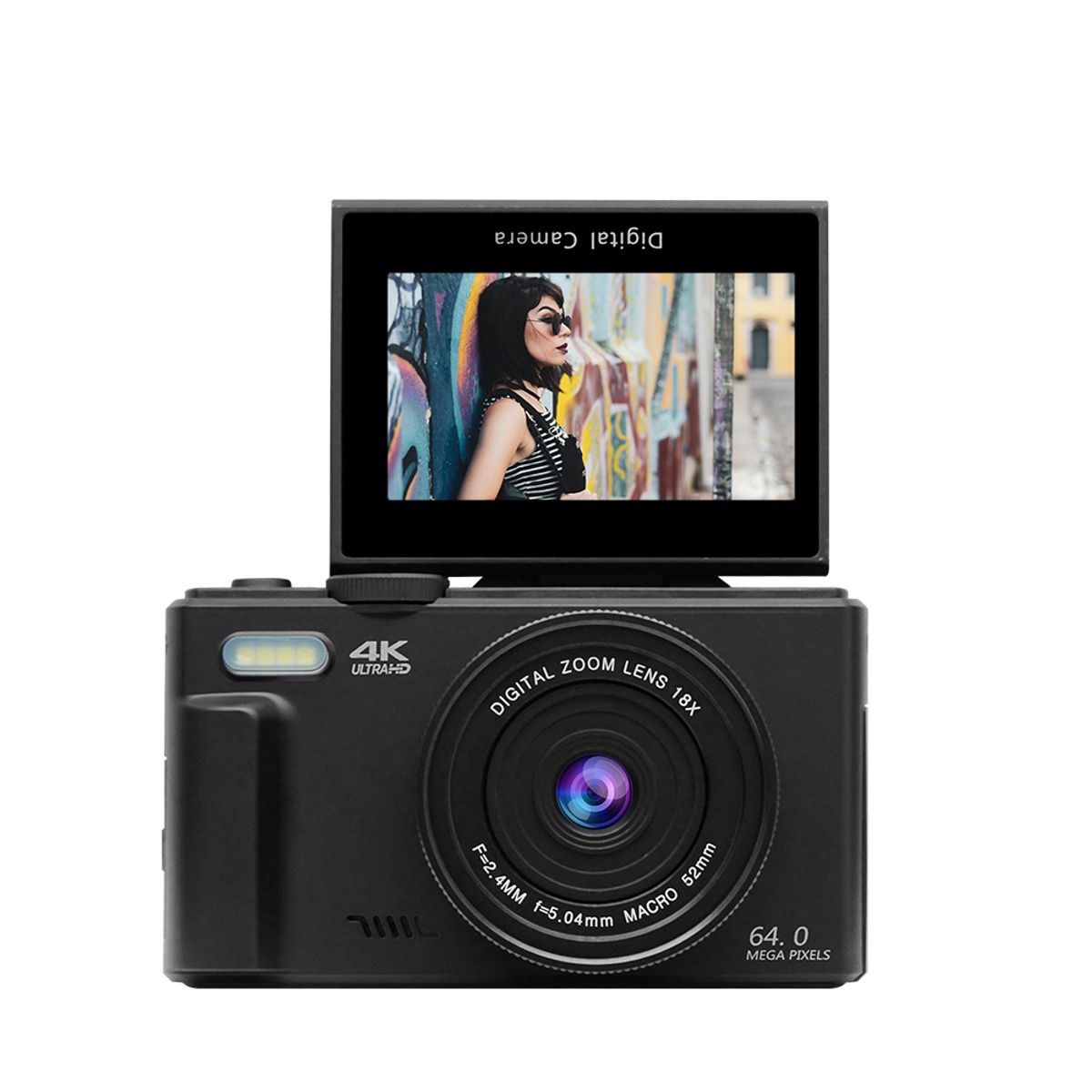 GENERICO - Cámara Fotografíca Digital 4K 30fps 64MP Pantalla Giratoria