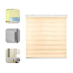 GENERICO - Cortina Roller Duo Zebra Día Y Noche 180 X 200 Beige