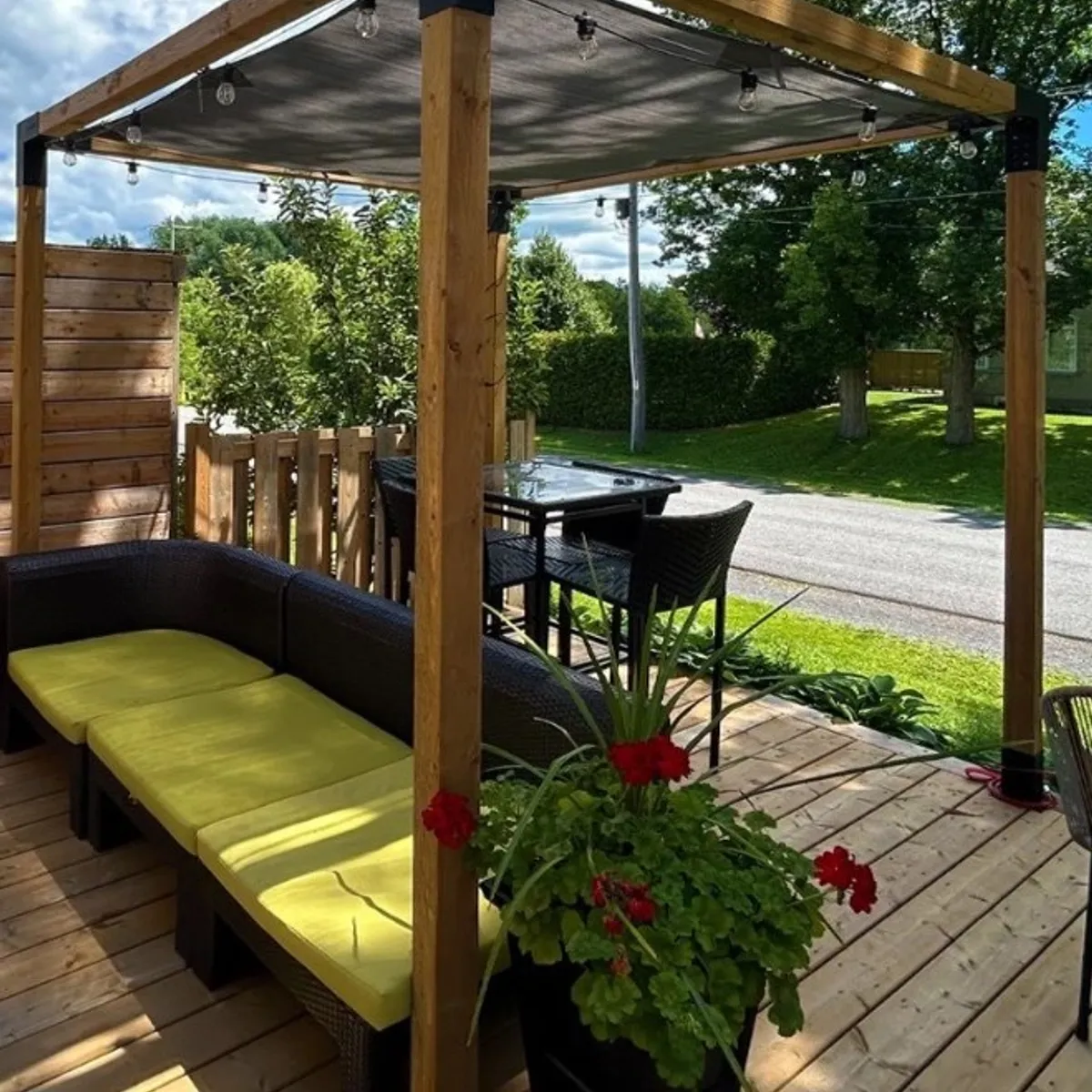 GENERICO - KIT DE PÉRGOLAS Y TERRAZAS PILARES MADERA  4"X4"(95X95MM)