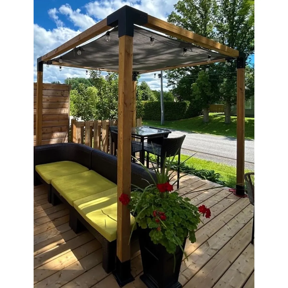 GENERICO - KIT DE PÉRGOLAS Y TERRAZAS PILARES MADERA  4"X4"(95X95MM)