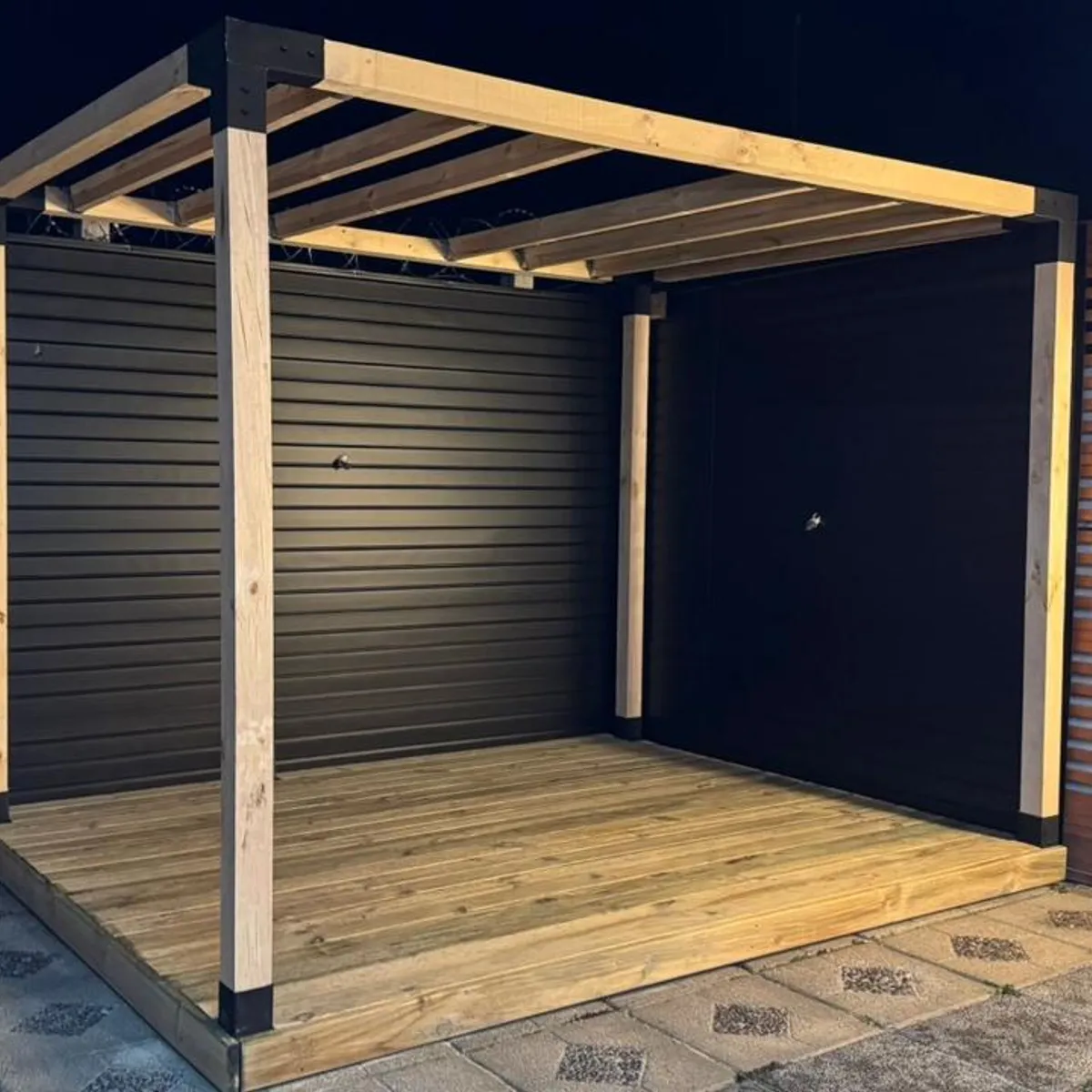 GENERICO - KIT DE PÉRGOLAS Y TERRAZAS PILARES MADERA  4"X4"(95X95MM)