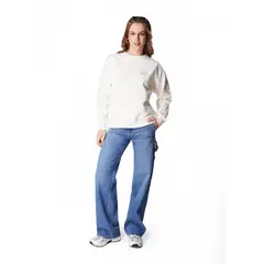 EFESIS - POLERÓN CLOUDE OVERSIZE BORDADO MANGAS - Crema