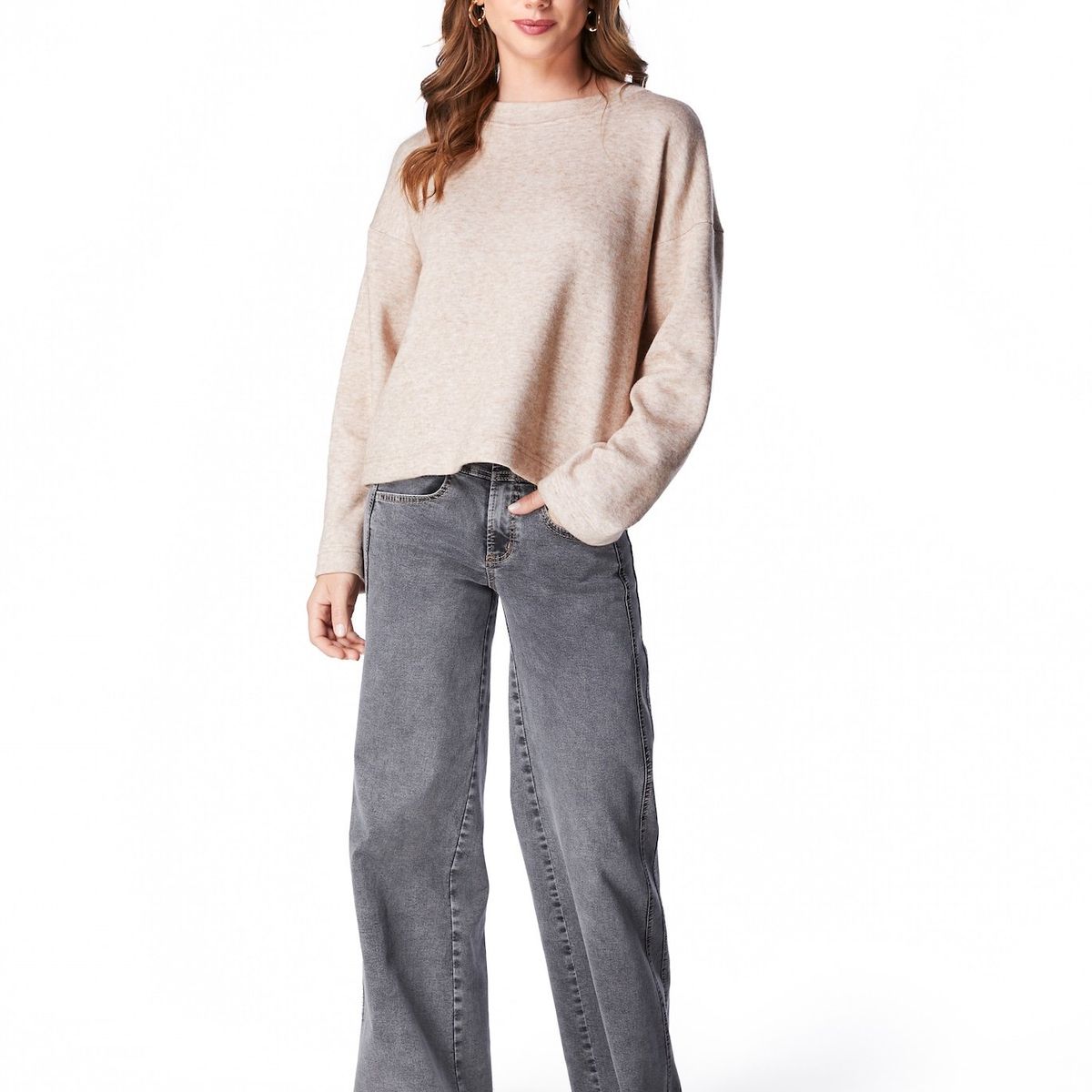 EFESIS - SWEATER CLARA REGULAR CUELLO ALTO - Beige