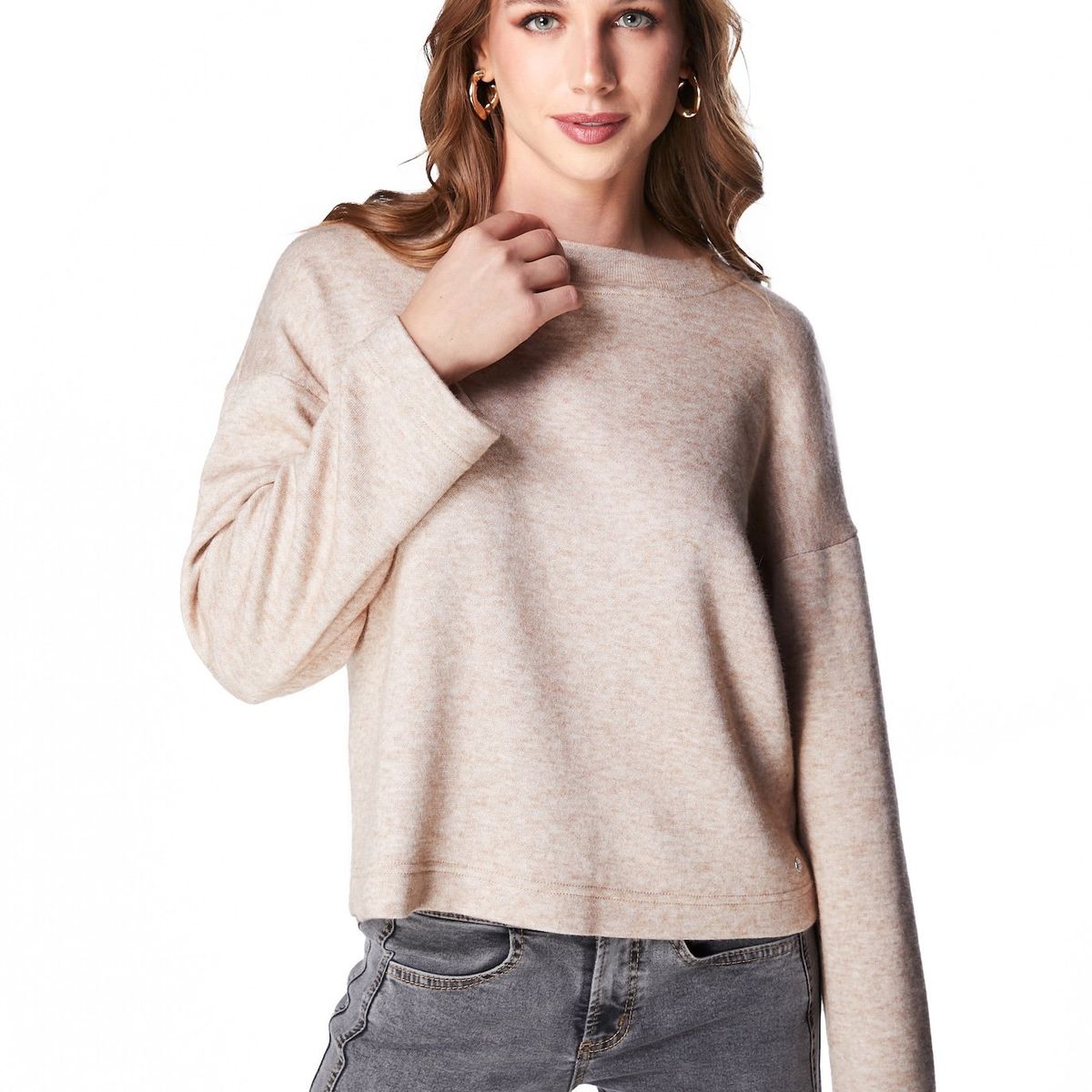 EFESIS - SWEATER CLARA REGULAR CUELLO ALTO - Beige