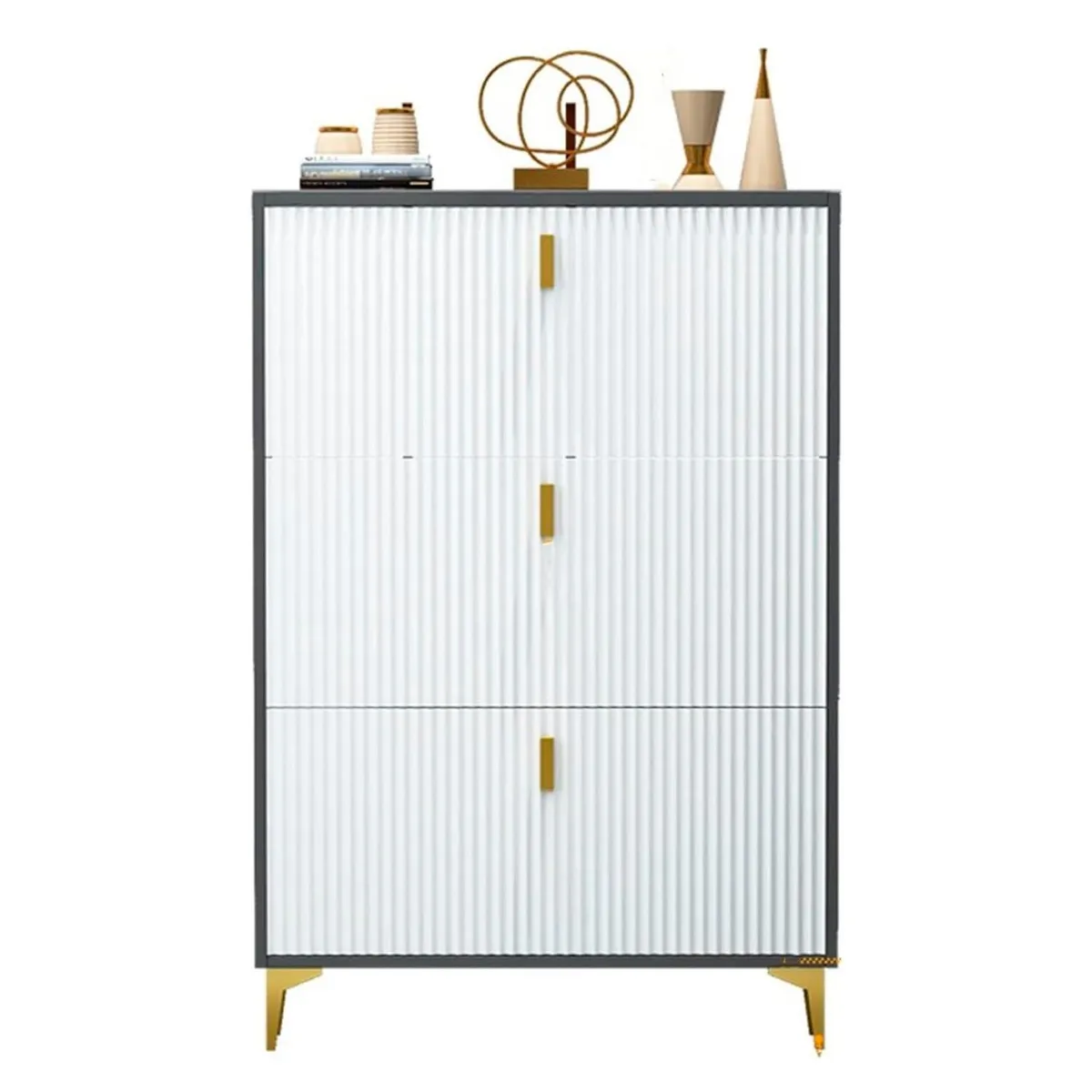 GLOBAL LATIN GROUP - Zapatera de Lujo con Detalles Dorados Organización con Estilo