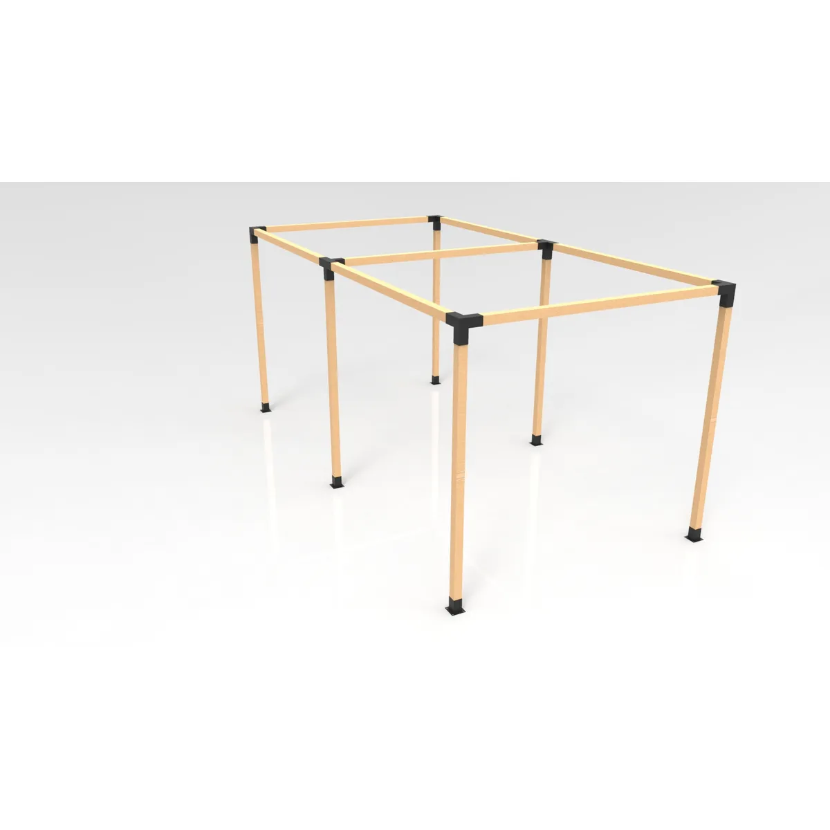 GENERICO - KIT DE PÉRGOLAS Y TERRAZAS PILARES DE MADERAS DE 4x4 DE 6X3 METROS