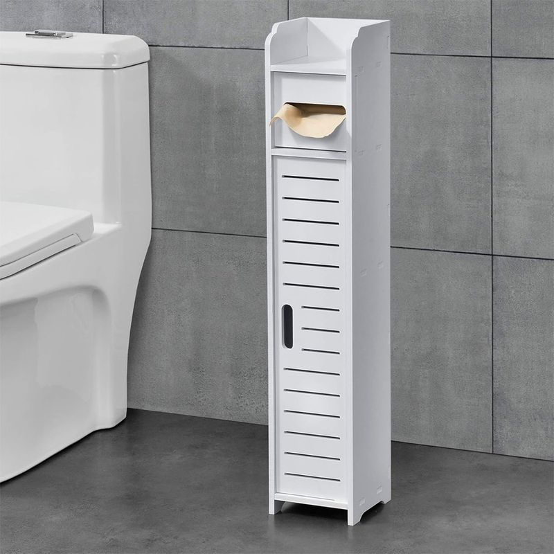 GENERICO - Estante Organizador De Baño Color Blanco 80X15X15cm