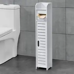 GENERICO - Estante Organizador De Baño Color Blanco 80X15X15cm
