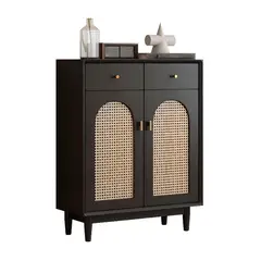 GLOBAL LATIN GROUP - Zapatera de Estilo Vintage Mueble Organizador Cajones y Puertas