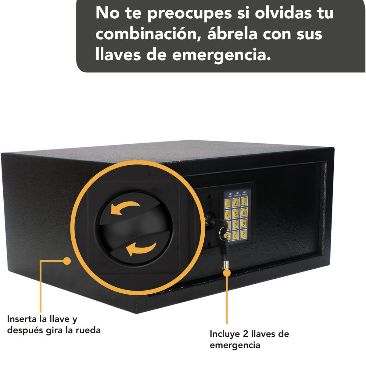 RD - Caja Fuerte Digital Electronica Seguridad 43x36x20cm 24 Lts G