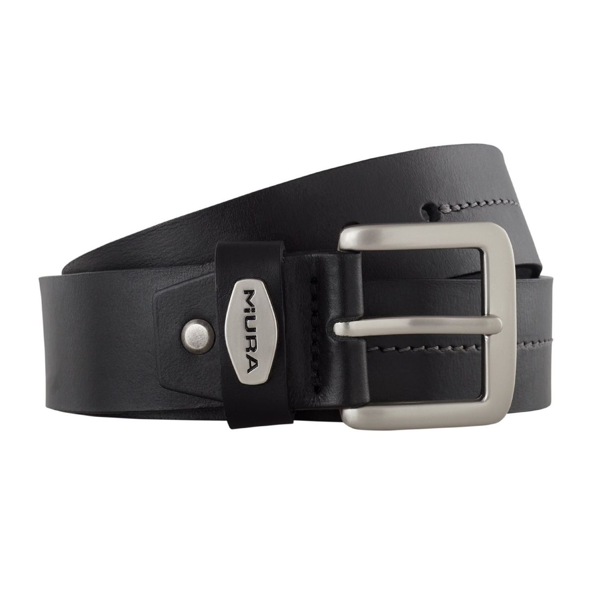 MIURA - Cinturón Miura Hombre Mod Lebron 100% Cuero Natural Diseño Casual
