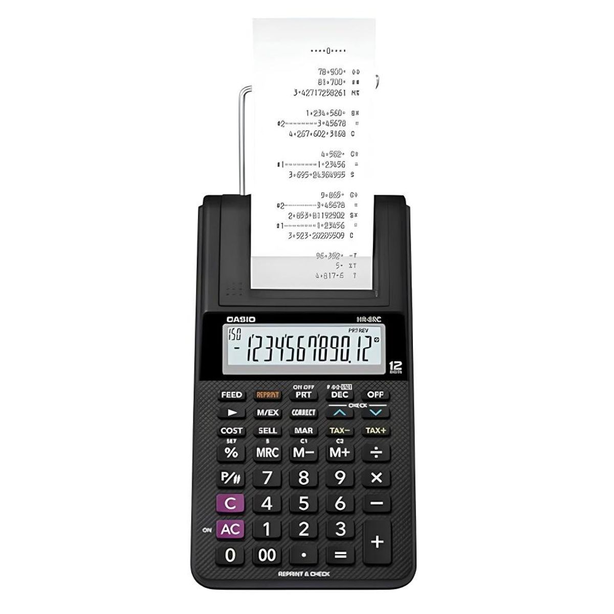 CASIO - Calculadora Hr-8rc-Bk Con Impresora - Negro