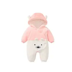 SENSIBLUE - Enterito Osito Polar Algodón Suave y Térmico Rosado