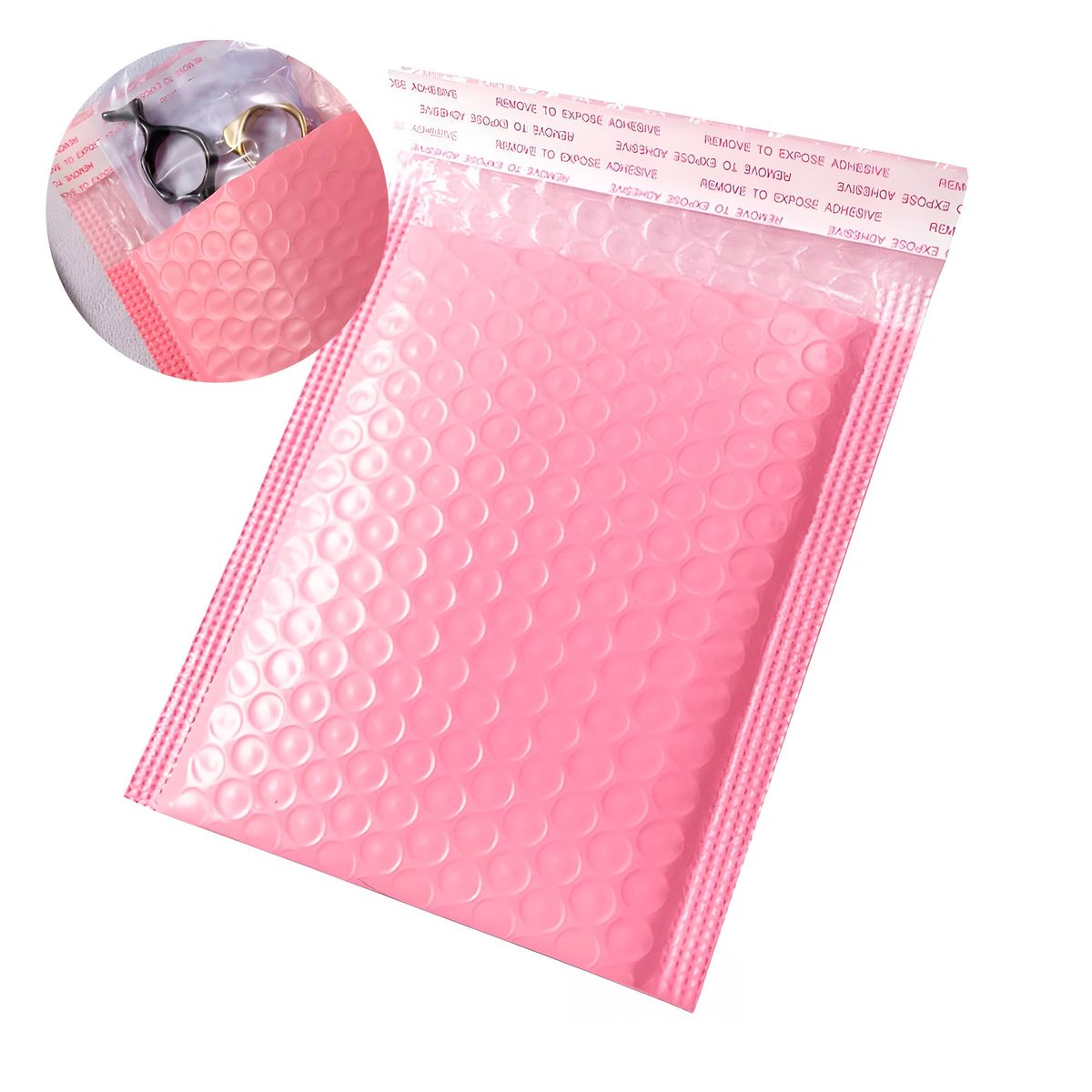 GENERICO - 30 Bolsas De Burbujas Embalaje Polietileno Rosa 15X20X4CM