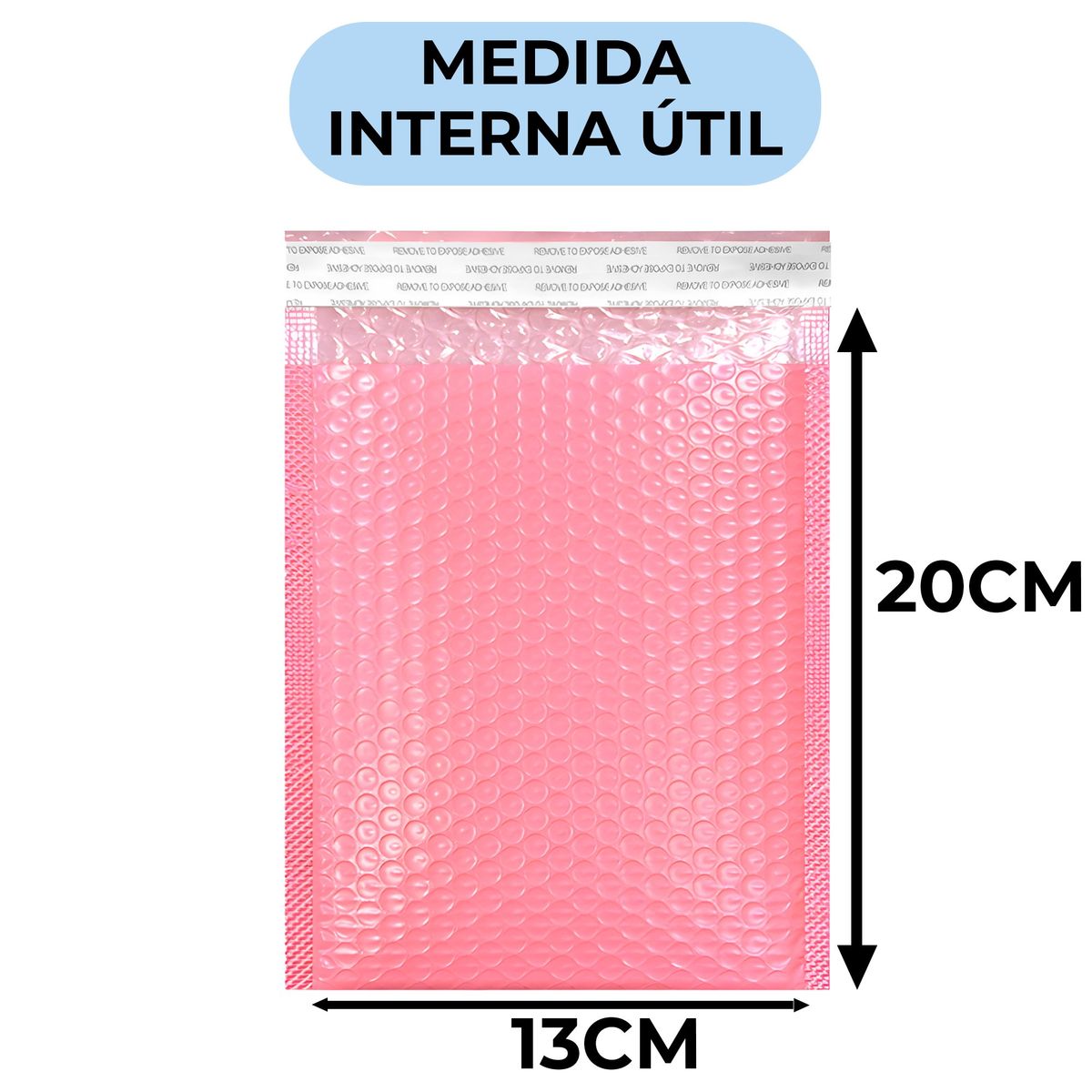 GENERICO - 30 Bolsas De Burbujas Embalaje Polietileno Rosa 15X20X4CM