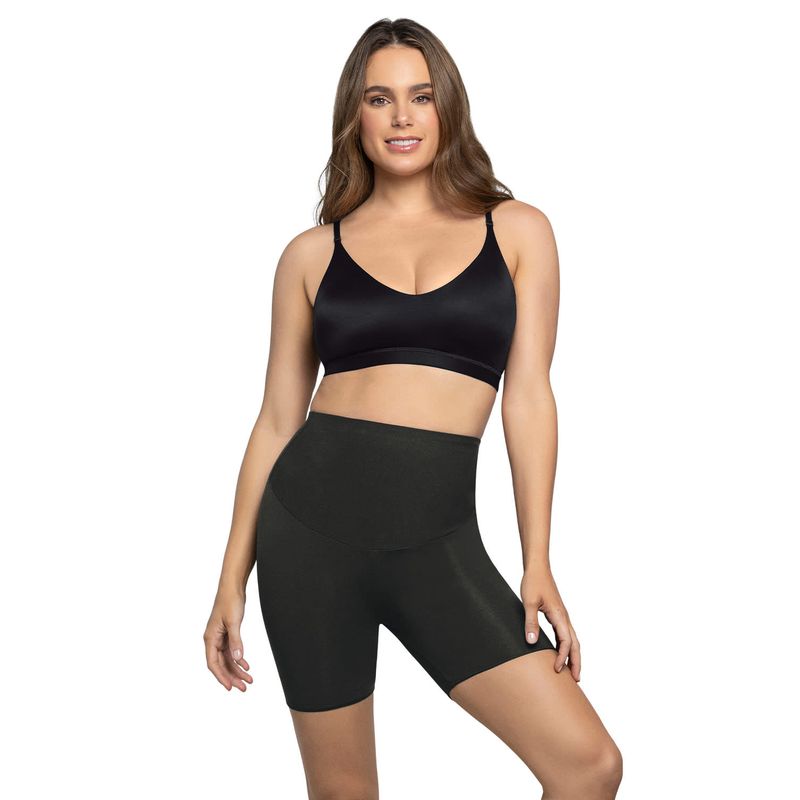 LEONISA - Short de control moderado en algodón 092053 Negro